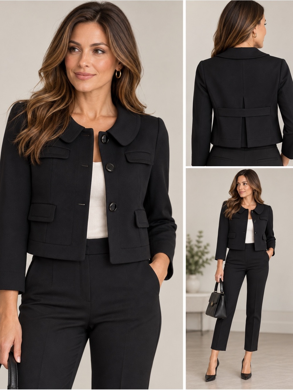 Cute LOFT cropped Black Blazer